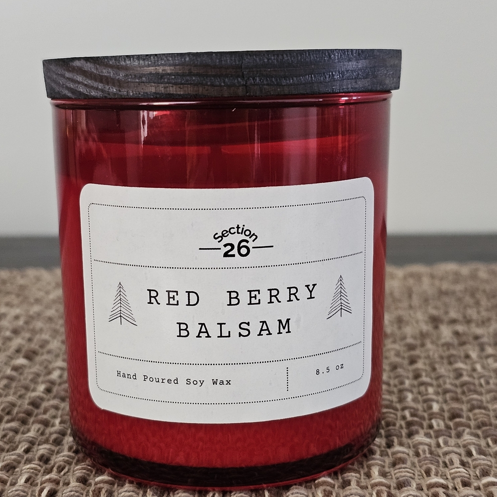 Red Berry Balsam Candle From Section 26